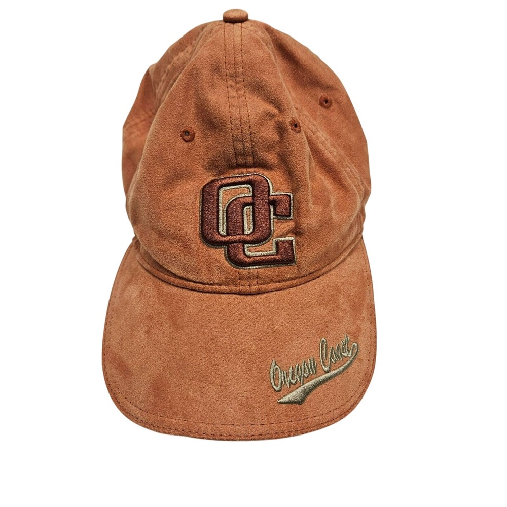 Oregon Coast Cap Hat Brown Adjustable OC Embroidered Baseball